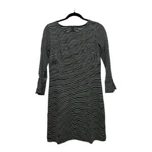 Madewell Black and White Long Sleeve Dress